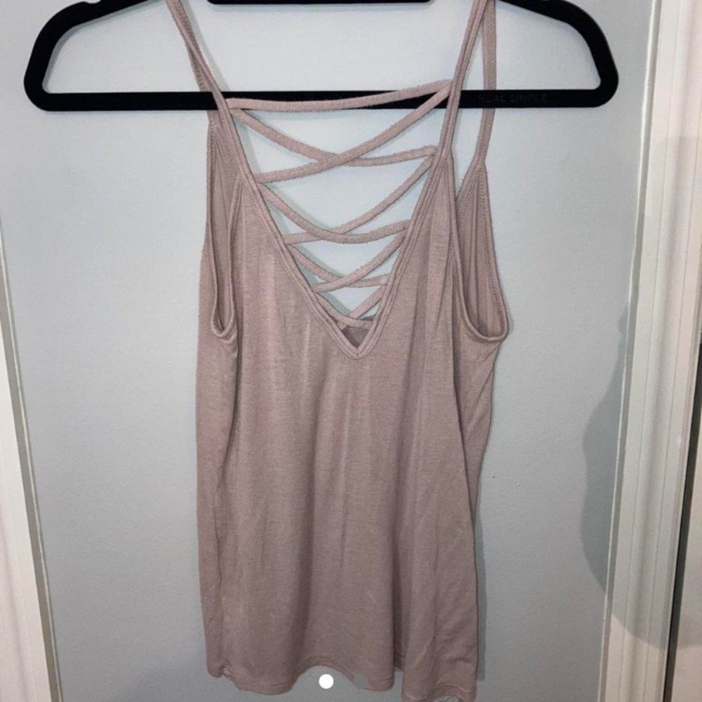 Pink/Tan reversible Tank Top